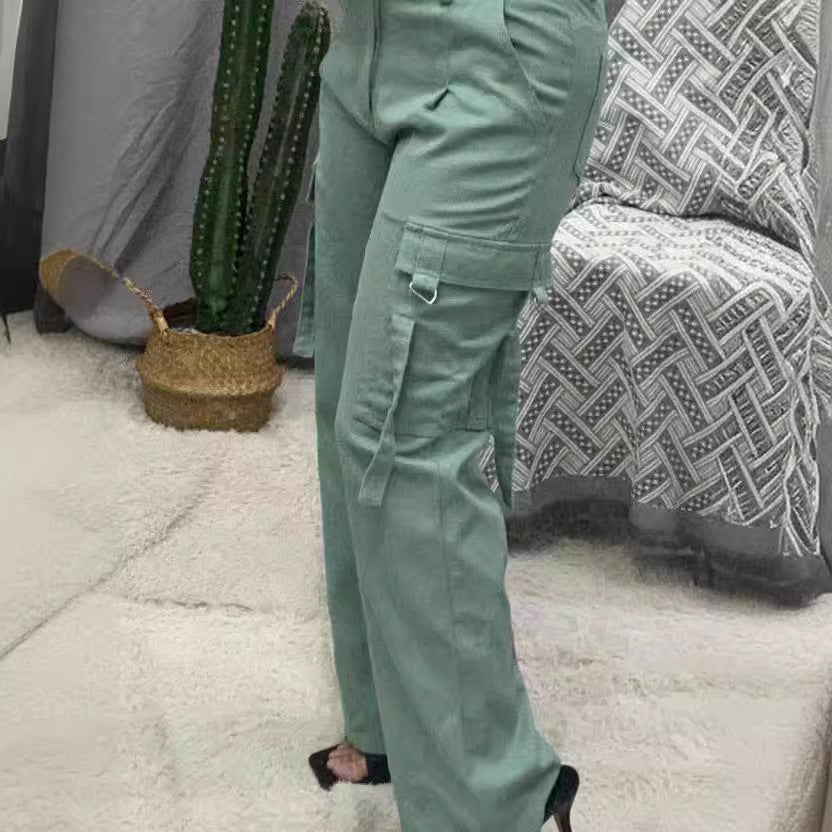 Damen Cargo-Hose mit weitem Schnitt und praktischen Taschen Stalluxe