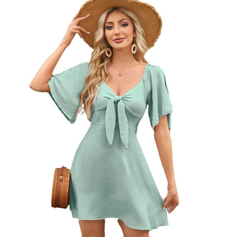 Damen Sommerkleid mit elegantem Knotendesign Stalluxe
