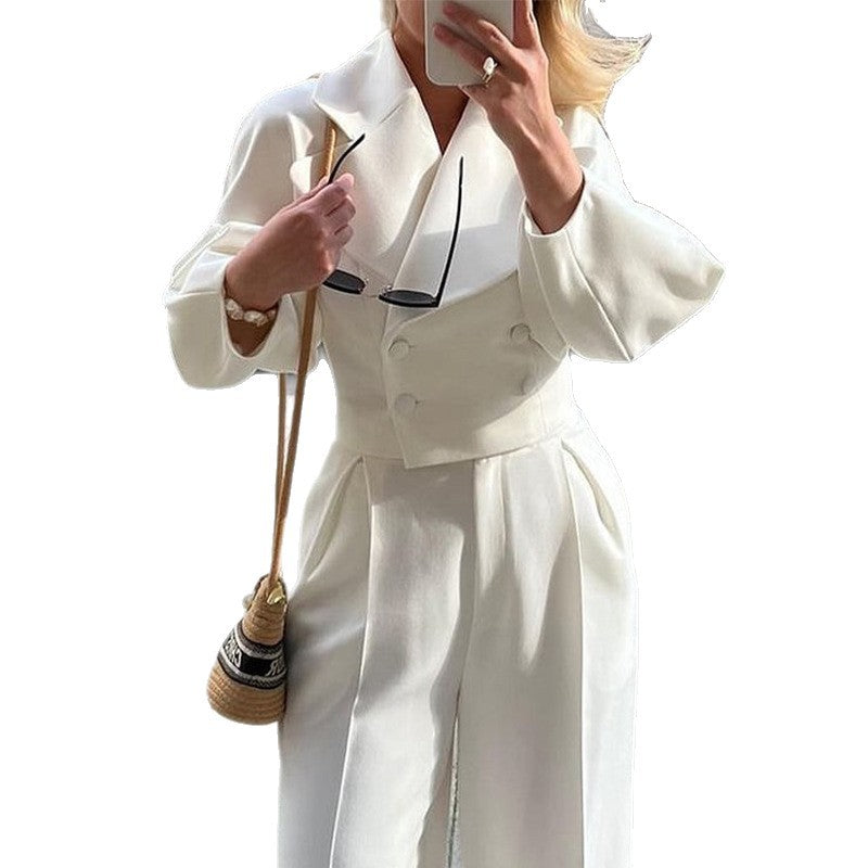 Damen eleganter und taillierter Jumpsuit mit weitem Bein Stalluxe