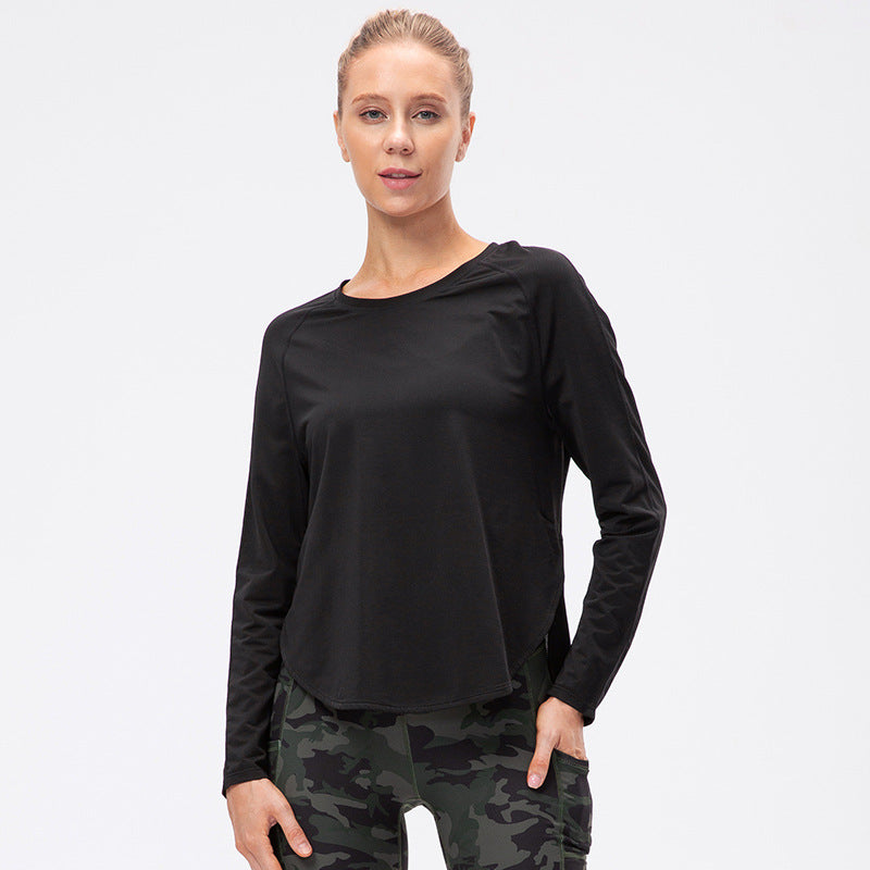 Damen Atmungsaktives Langarmshirt mit innovativem Design und Rückenschnitt Stalluxe