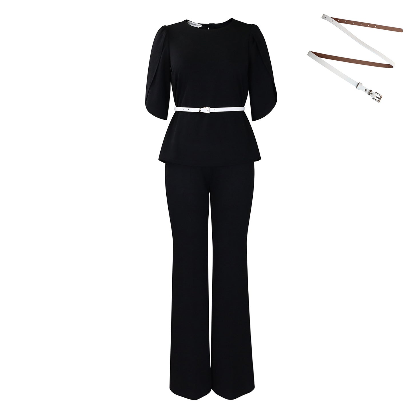 Damen elegante und modische Kombination aus Oberteil und Hose Stalluxe