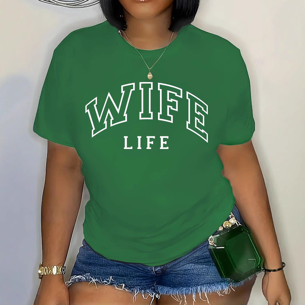 Damen T-Shirt mit auffälligem Schriftzug und lässigem Schnitt Stalluxe