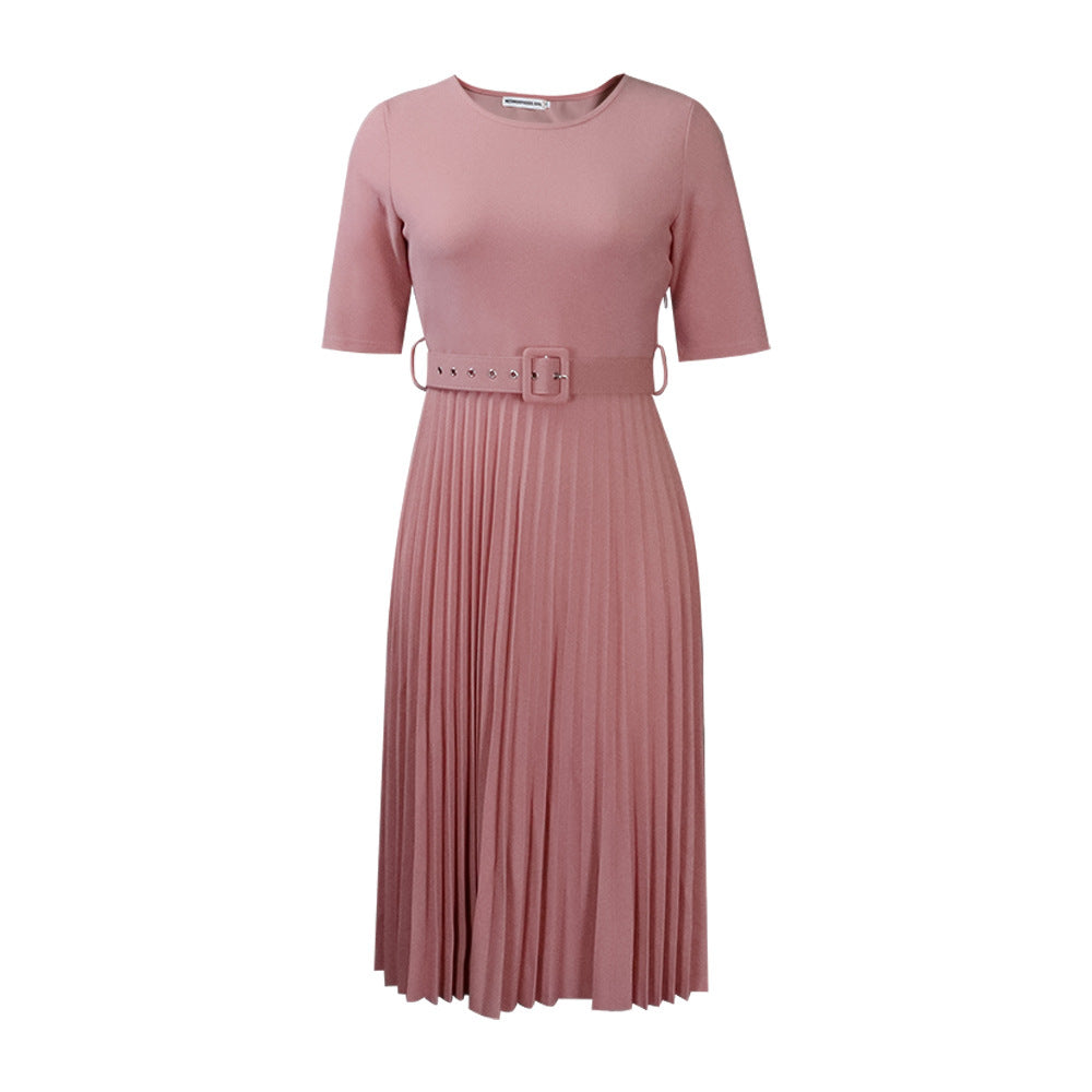 Damen Midikleid mit tailliertem Schnitt und elegantem Plissee-Rock Stalluxe