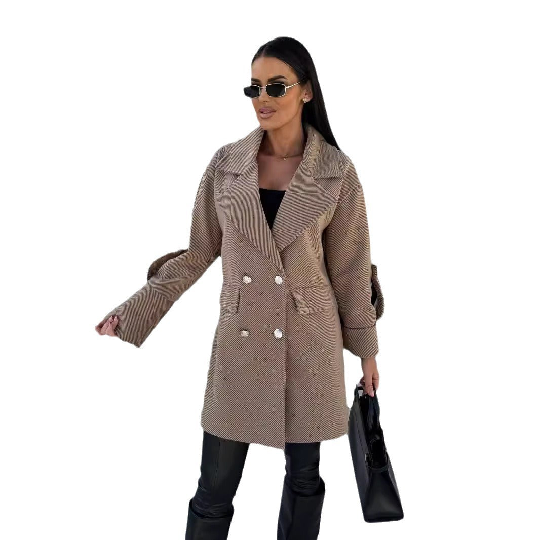 Damen Übergangsblazer im modischen Oversize-Schnitt mit schicken Knopfdetails Stalluxe