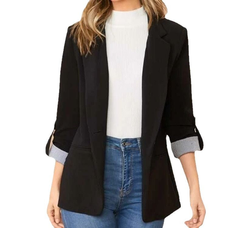 Damen eleganter Blazer aus leichtem Stoff mit modischen Details Stalluxe