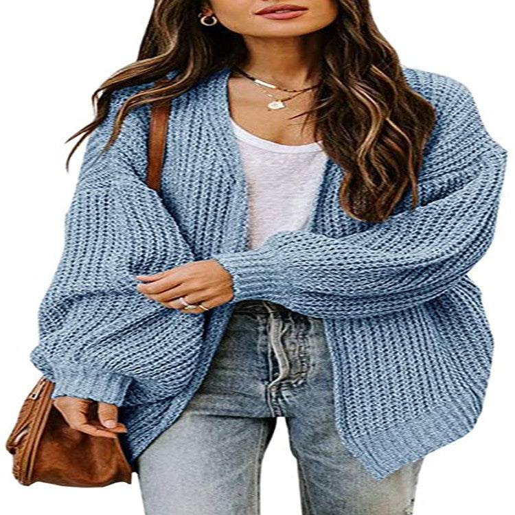 Damen Oversized Strickpullover mit Ballonärmeln und Strukturdesign Stalluxe