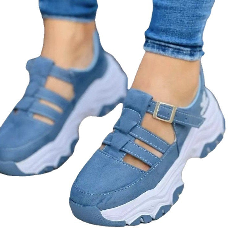Damen Sportliche Schnürsandalen mit robustem Profil und verstellbaren Riemen Stalluxe