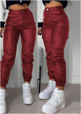 Damen Cargo-Hose mit elastischem Bund und praktischen seitlichen Taschen Stalluxe