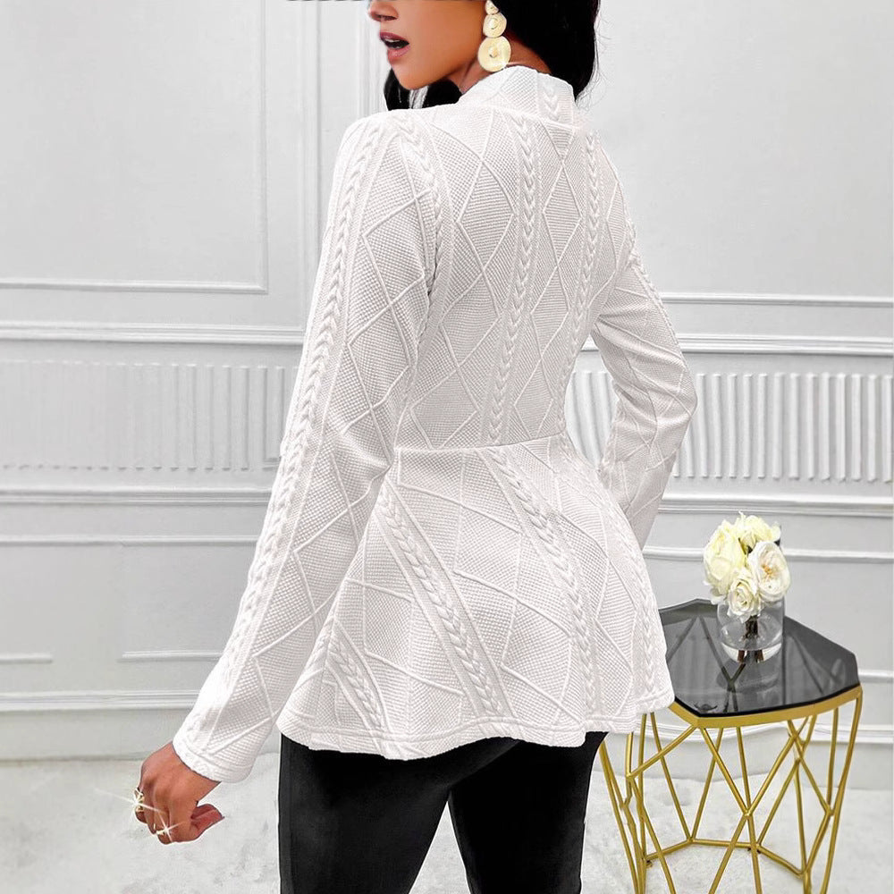 Damen Strukturierte Blazerjacke mit Taillierung Stalluxe