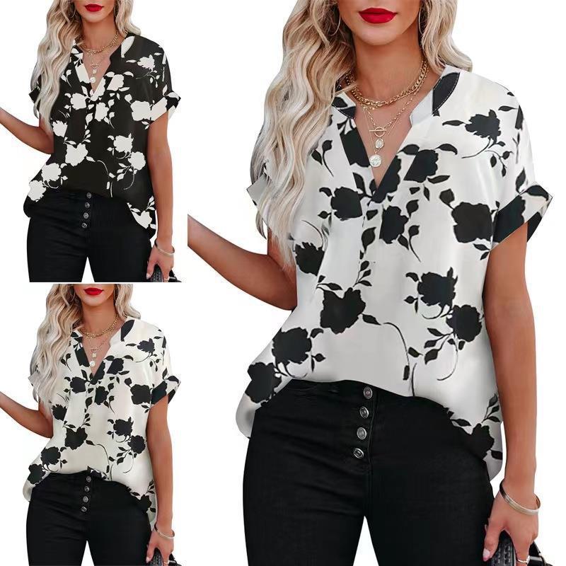 Damen elegante Bluse mit floralem Design und lässigem Schnitt Stalluxe