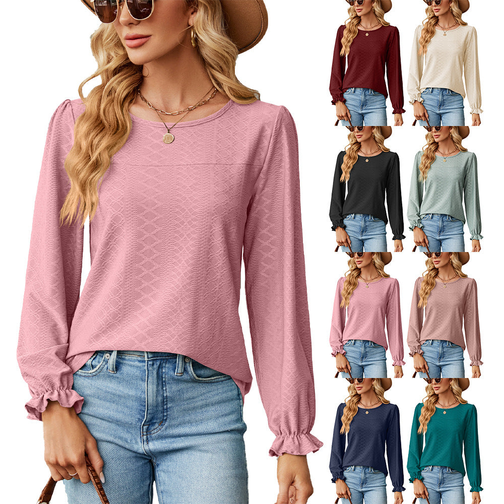Damen Blusenshirt mit Raffungen und elegantem Strukturdesign Stalluxe