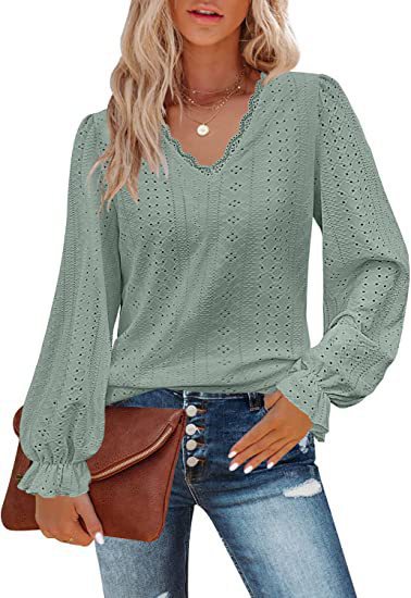 Damen Bluse mit romantischem Schnitt und detailreicher Stickerei Stalluxe