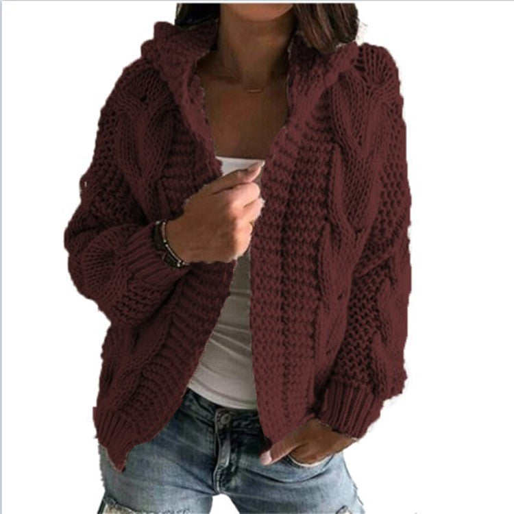 Damen Strickjacke mit voluminösem Zopfmuster und lässigem Schnitt Stalluxe