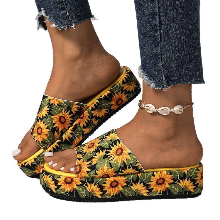 Damen Plattform-Sandalen mit buntem Schmetterlingsdesign Stalluxe
