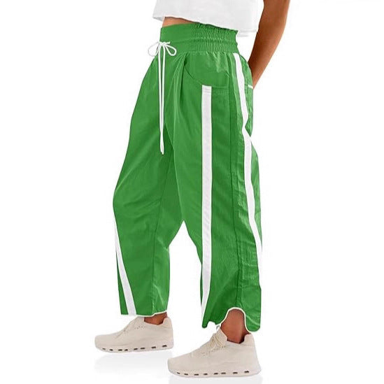 Damen weite Sporthose im lässigen Stil mit Kontraststreifen Stalluxe