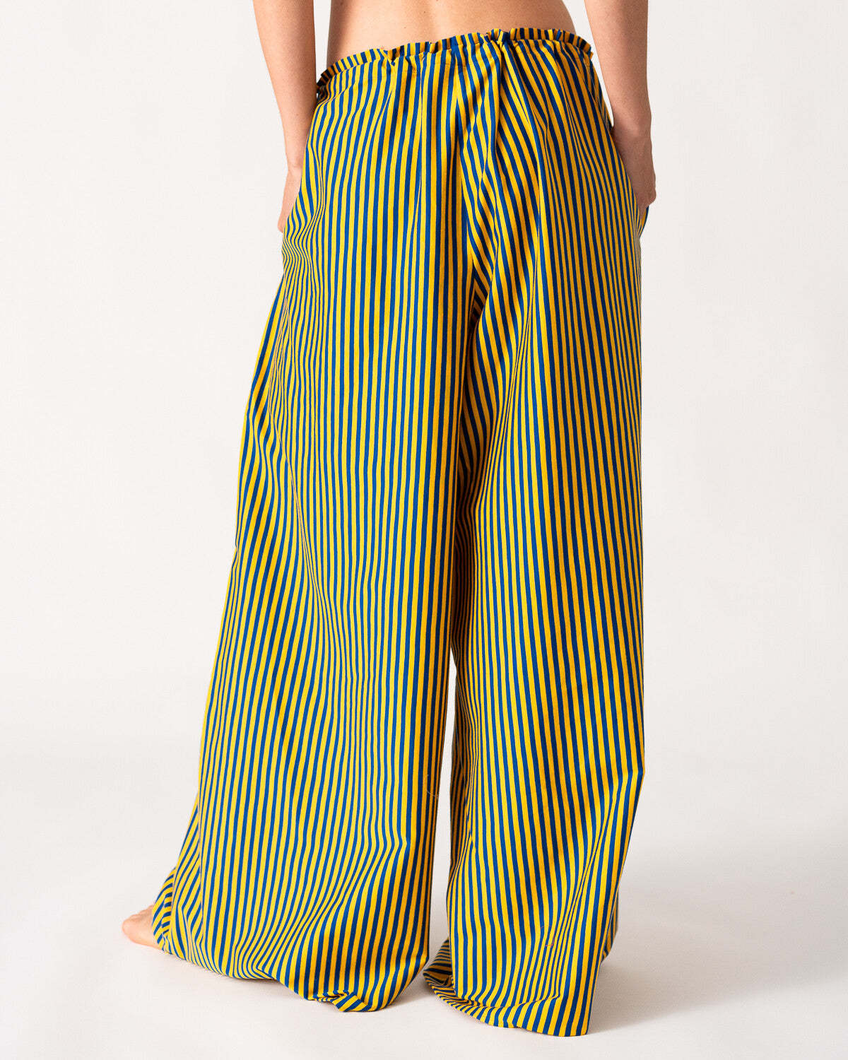 Damen Weite Sommerhose mit vertikalem Streifenmuster Stalluxe