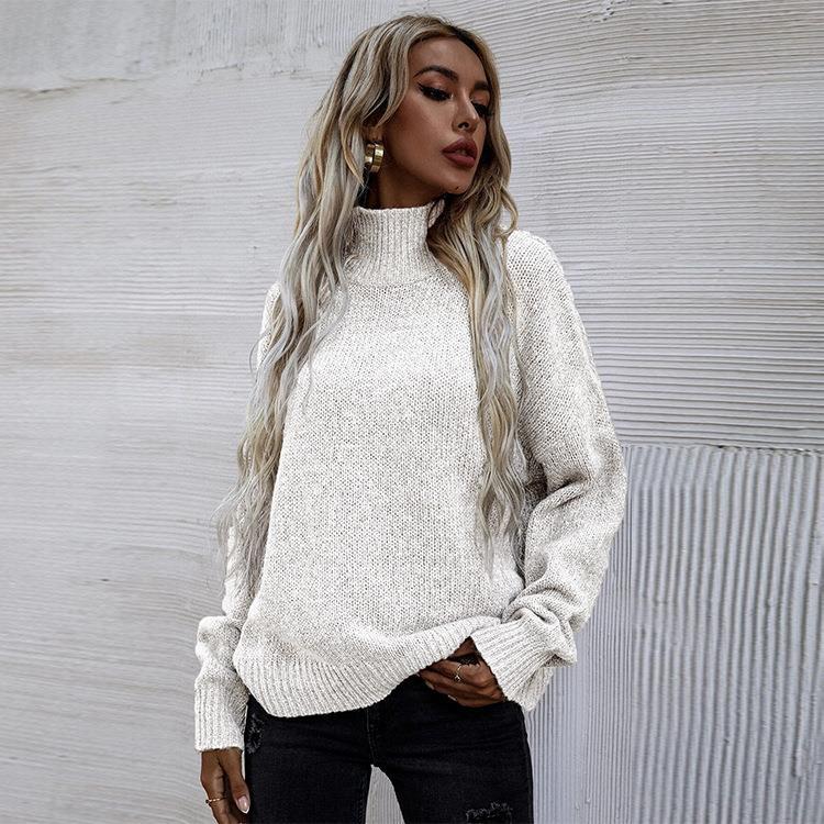 Damen Pullover mit hohem Kragen und lässigem Oversized-Schnitt Stalluxe