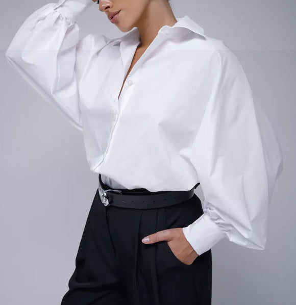 Damen Oversized Hemden mit voluminösen Ärmeln Stalluxe