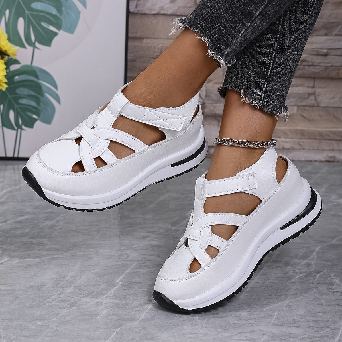 Damen Komfortable Schnürsandalen mit ergonomischer Sohle Stalluxe
