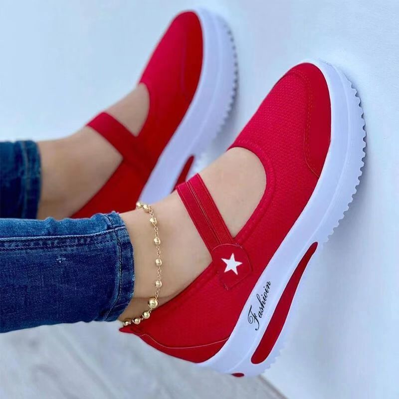 Damen Atmungsaktive Slip-On Freizeitschuhe mit elastischem Fersenriemen Stalluxe