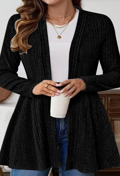 Damen Strickjacke mit langem Schnitt und offenem Design Stalluxe