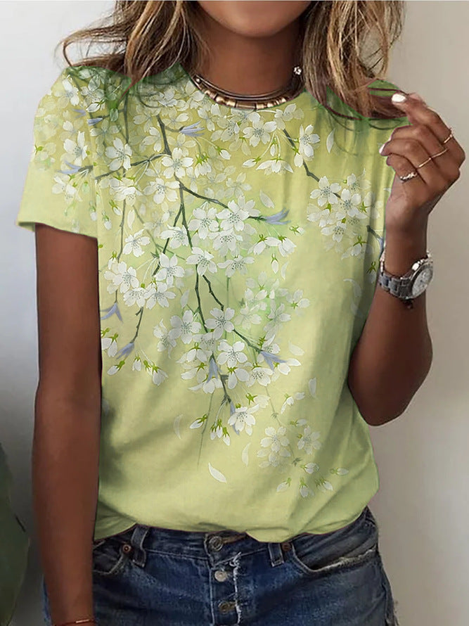 Damen T-Shirt mit floralem Druck Stalluxe