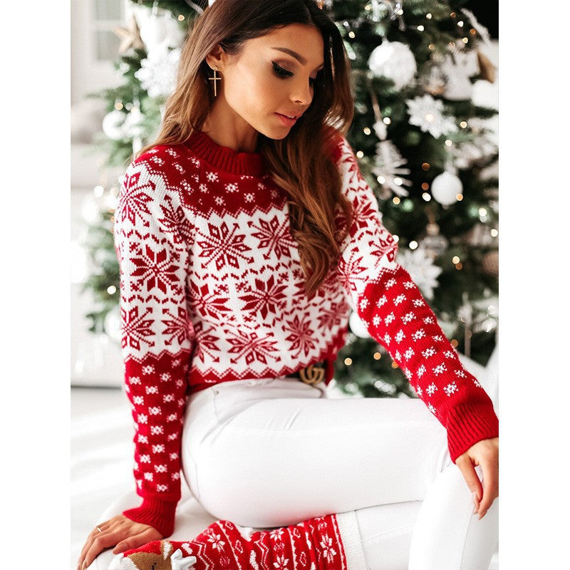 Damen Winterpullover mit folkloristischem Muster Stalluxe