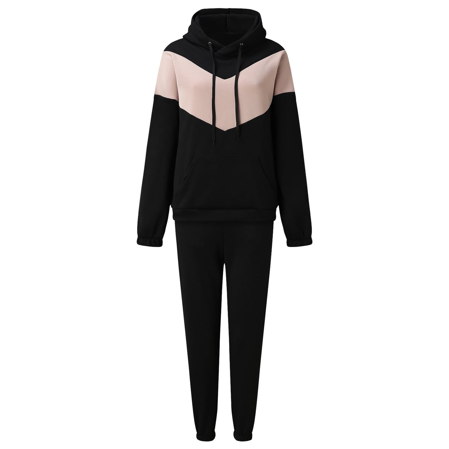 Damen sportlicher Hoodie und enge Jogginghose Set Stalluxe