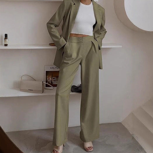 Damen elegantes Anzug-Set mit weitem Schnitt und stylischem Revers Stalluxe