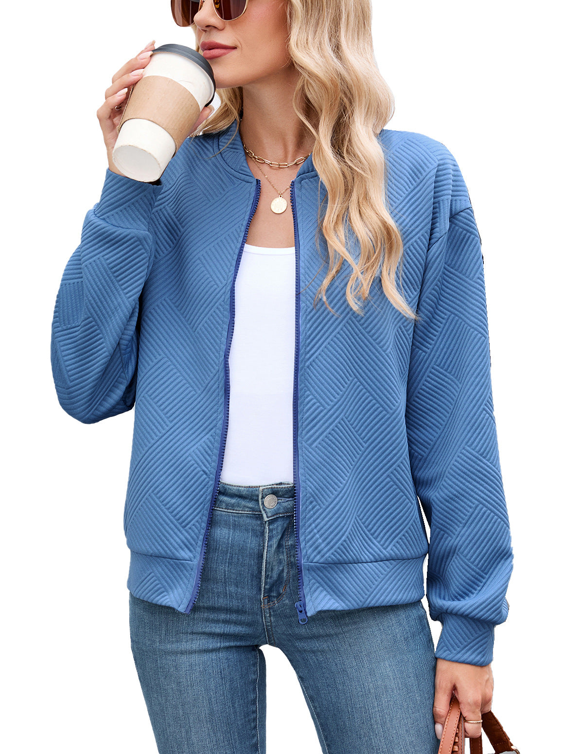 Damen Sportliche Bomberjacke mit strukturiertem Design Stalluxe