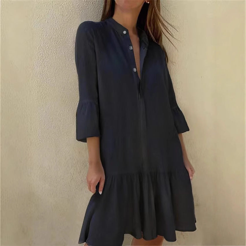 Damen Hemdkleid mit Rüschen Stalluxe