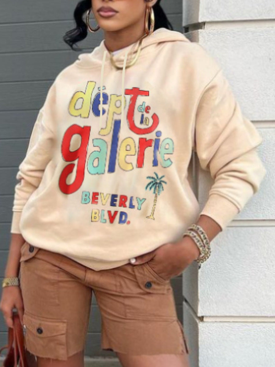 Damen Hoodie mit auffälligem Vintage-Logo Stalluxe