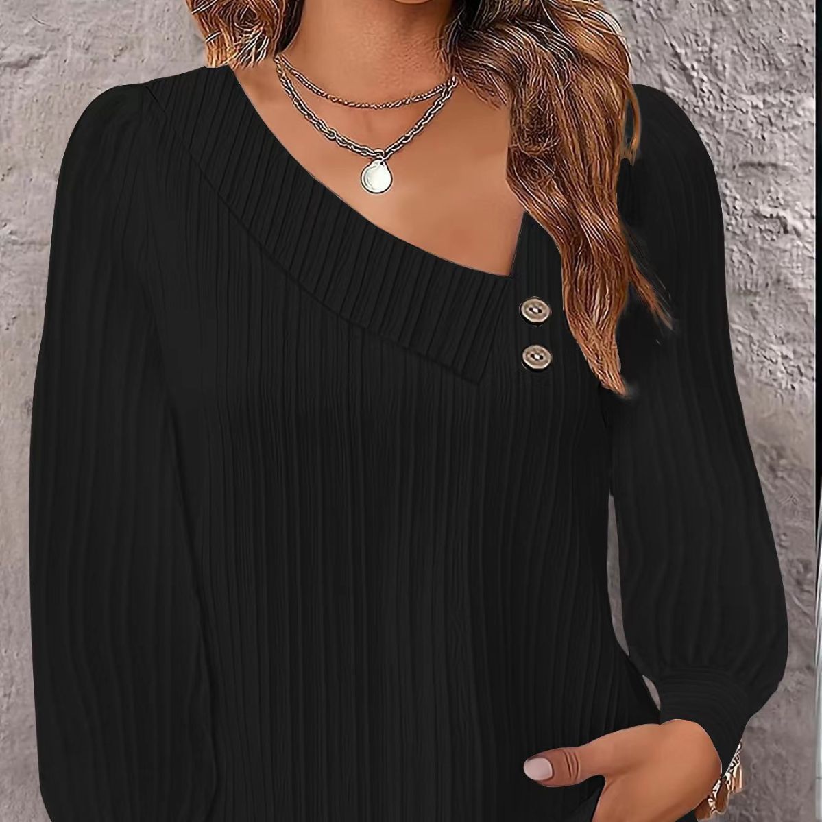 Damen Elegantes und modernes Oberteil mit asymmetrischem Ausschnitt Stalluxe