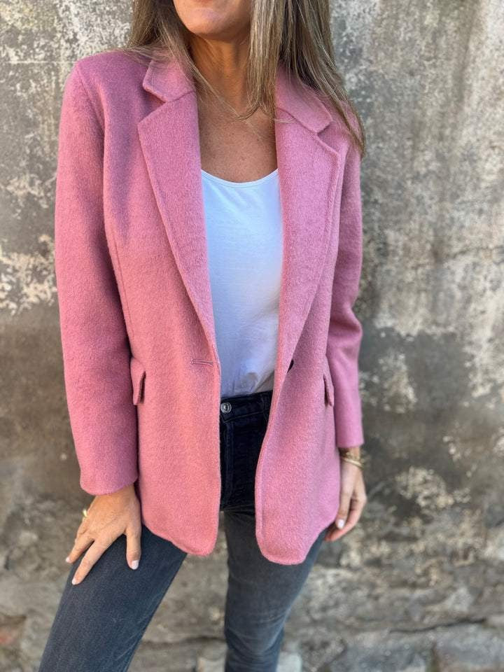Damen modischer Blazer mit weichem Stoff und eleganten Details Stalluxe