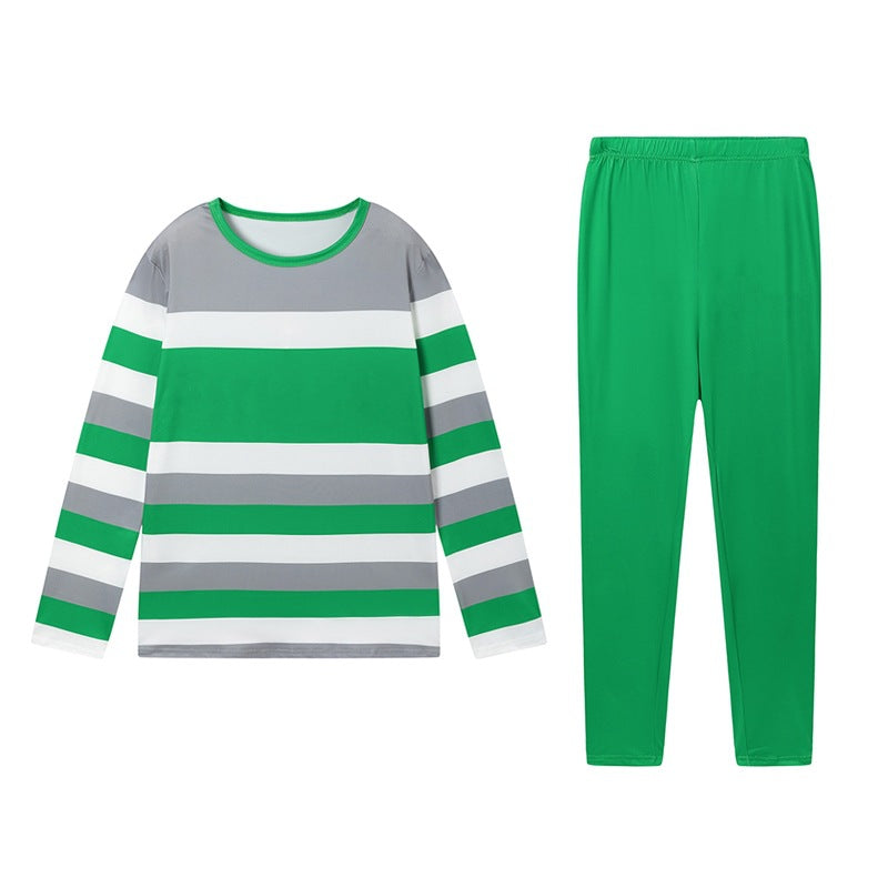 Damen Sportliches Schlafanzug-Set aus atmungsaktivem Material mit langärmeliger Oberteil und elastischen Hosen Stalluxe