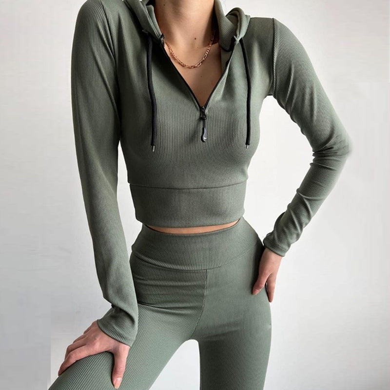 Damen sportlicher Langarm-Body mit Reißverschluss Stalluxe