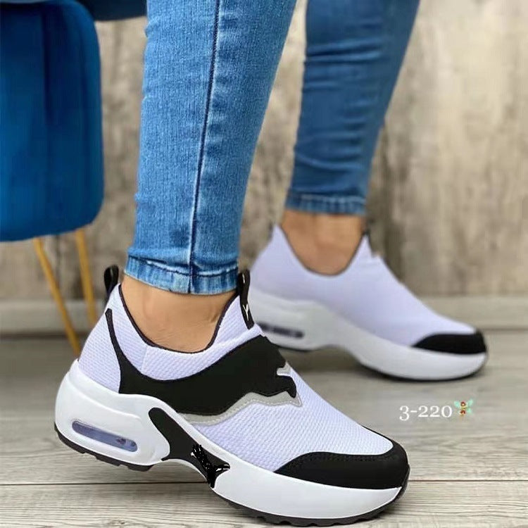 Damen Sportliche Slip-On Sneakers mit atmungsaktiver Mesh-Oberfläche Stalluxe