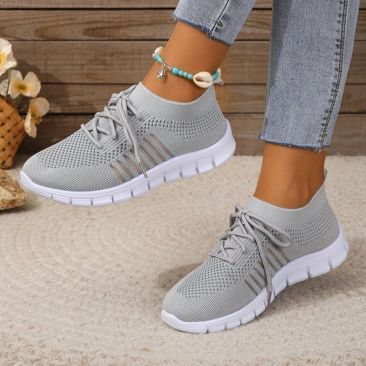 Damen Sportliche Sneakers mit atmungsaktivem Strickoberteil Stalluxe