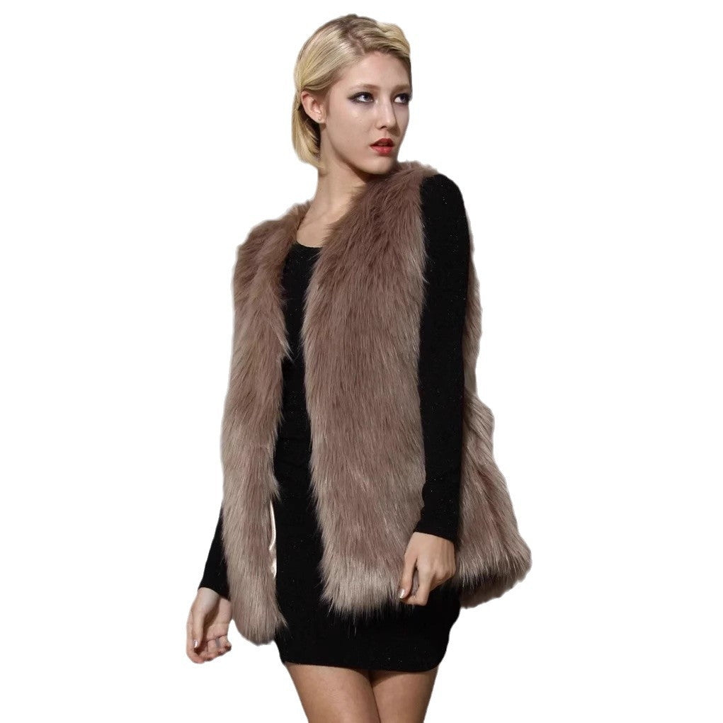 Damen Flauschige Kunstpelzweste mit elegantem Design Stalluxe