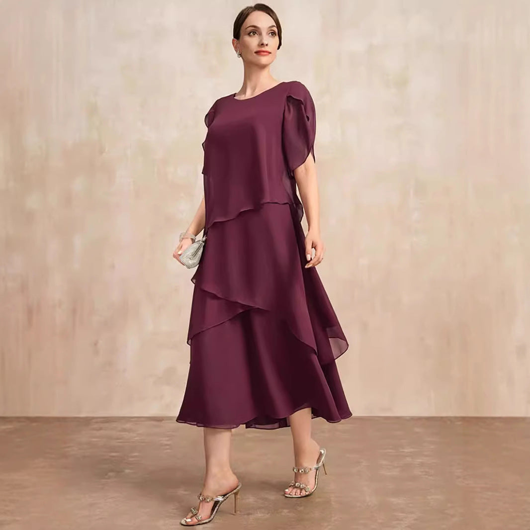 Damen Luftiges Maxikleid mit Schichten Stalluxe