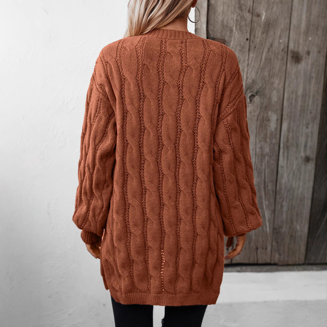 Damen Strickjacke mit V-Ausschnitt und praktischen Taschen Stalluxe