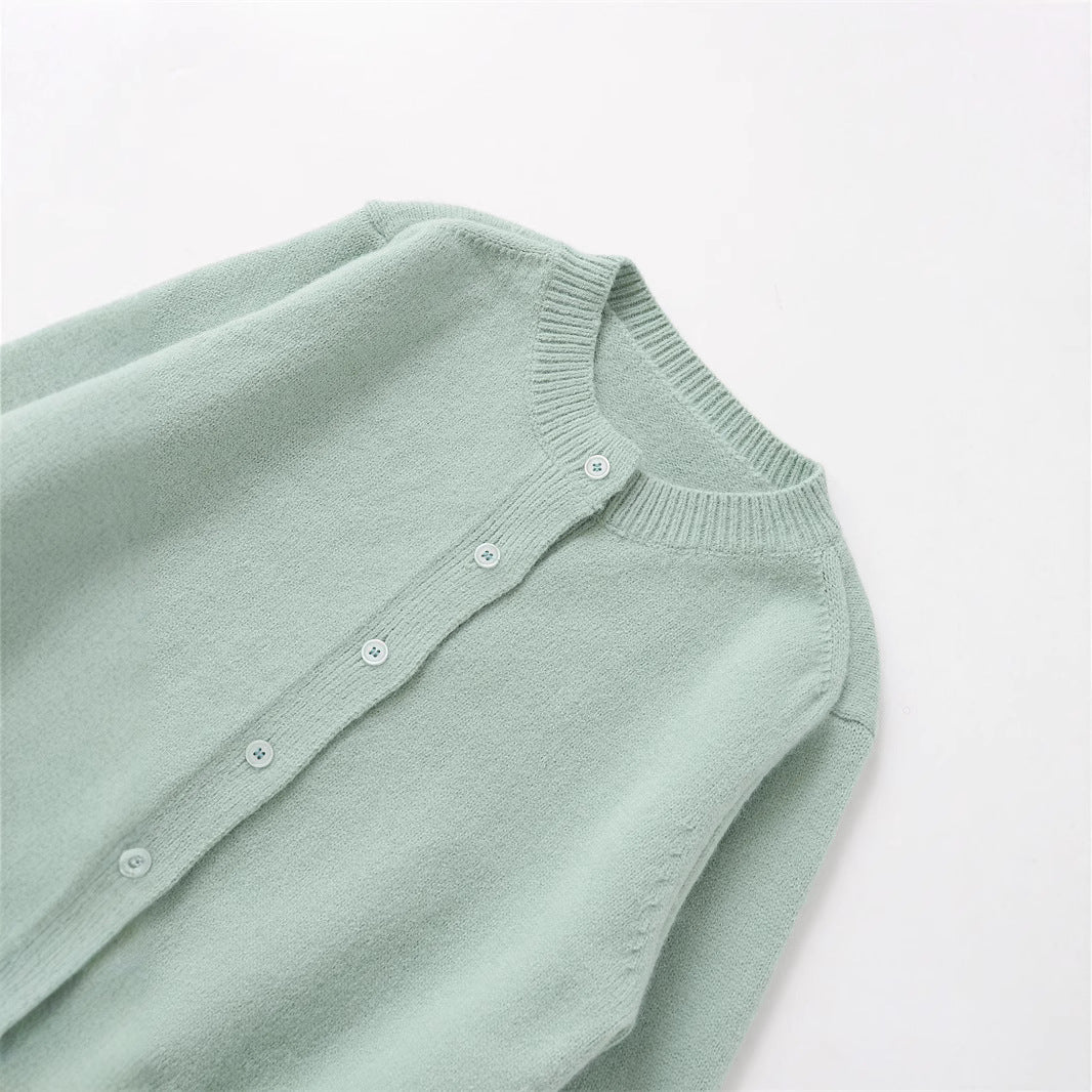 Damen Kurze Strickjacke mit Knopfverschluss und Rippdetails Stalluxe