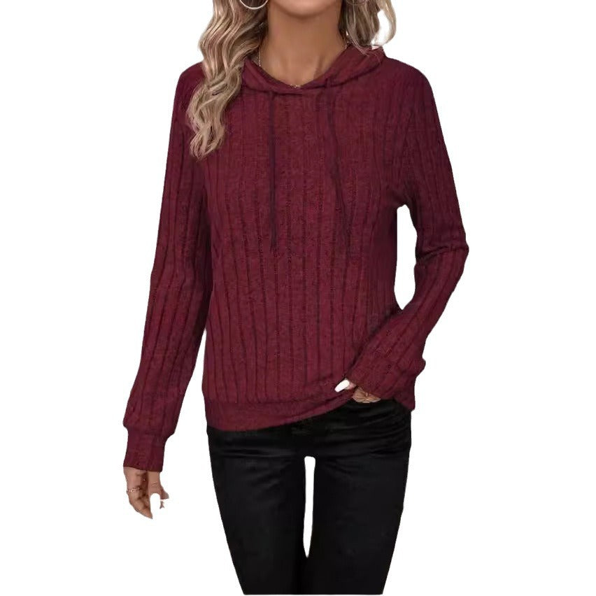 Damen Fleece Kapuzenpulli im Rippdesign Stalluxe