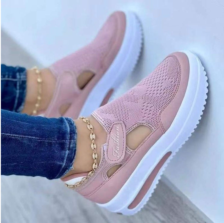 Damen Sportliche Slip-On Sneakers mit modischem Cut-Out-Design Stalluxe