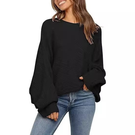 Damen Bequemer oversized Strickpullover mit weit geschnittenen Ärmeln Stalluxe