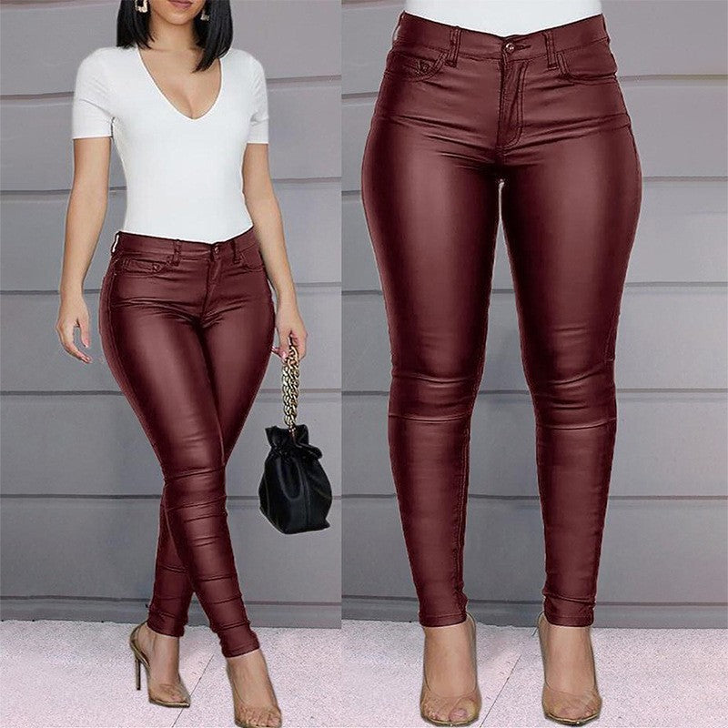Damen figurbetonte Jeans mit Hochglanz-Finish Stalluxe