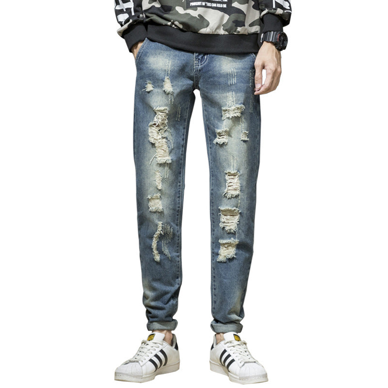 Herren Ripped Denim-Jeans im lässigen Urban-Style Stalluxe