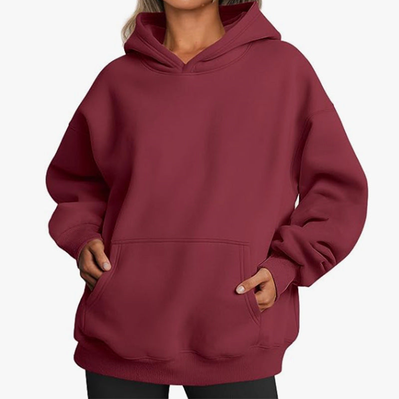 Damen Hoodie mit integriertem Taschen-Design und weichem Innenfutter Stalluxe