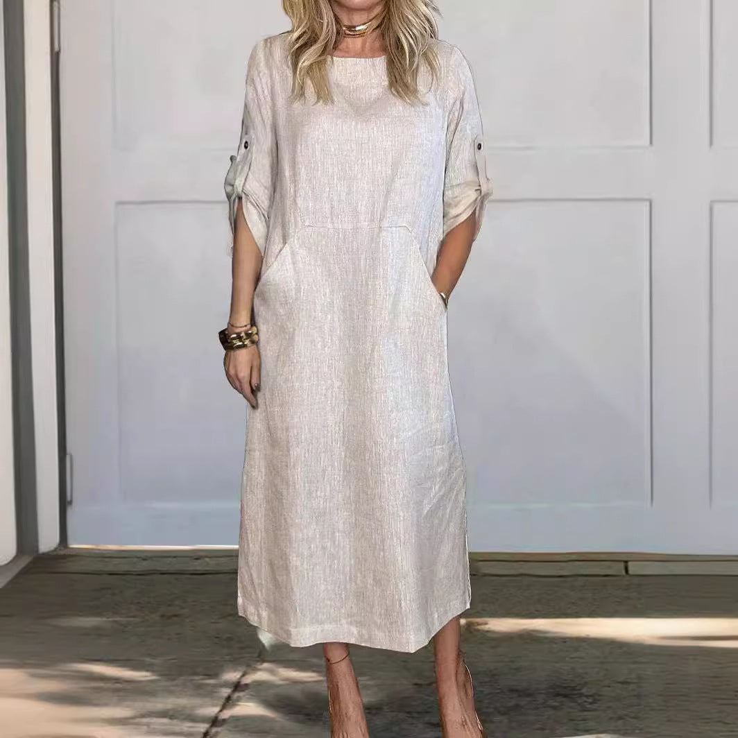 Women's Casual Pocket Maxi Dress Stalluxe