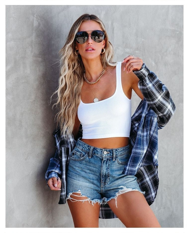 Damen Destroyed Denim Shorts im trendigen Used-Look Stalluxe